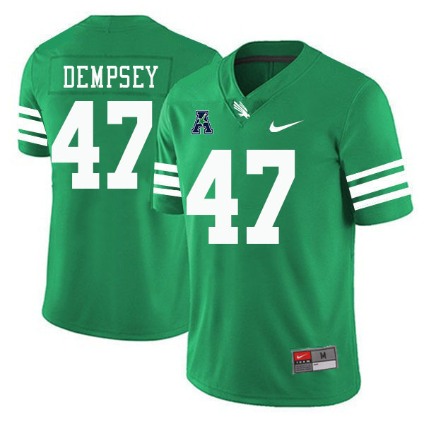 #47 Harrison Dempsey North Texas Mean Green College Football Jerseys Stitched-Green